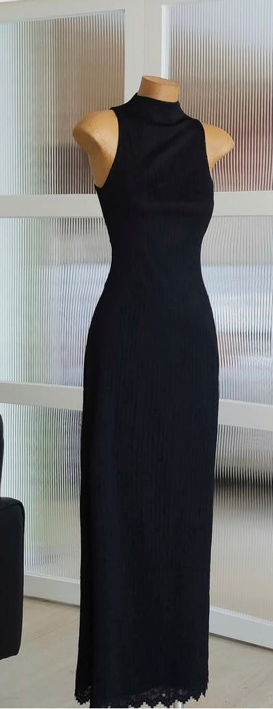 Scottie Black Jewel Jacquard Print Maxi Dress