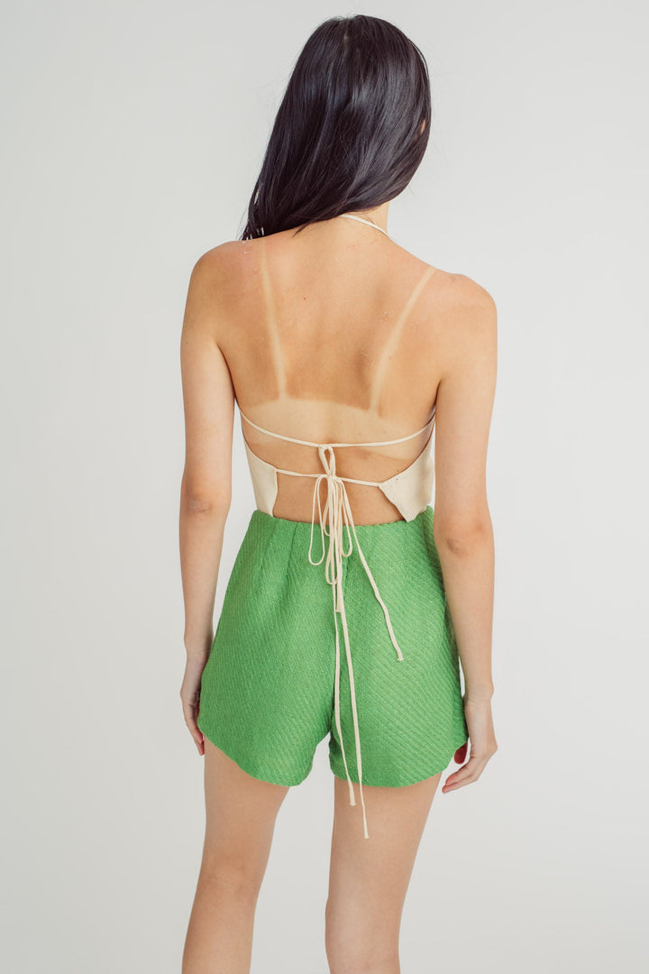 Cadmus Green Tweed Casual Shorts