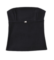 Kyrell Black Lined Classic Tube Top