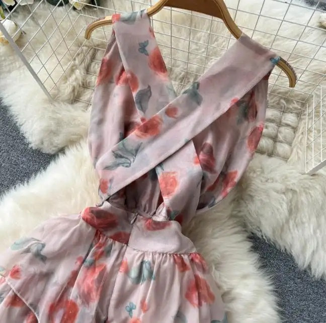 Iscah Multicolor Floral Print Layered Maxi Dress