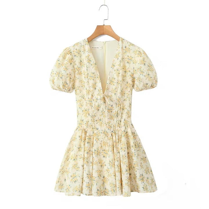 Dempsey V Neck Floral Print Mini Dress