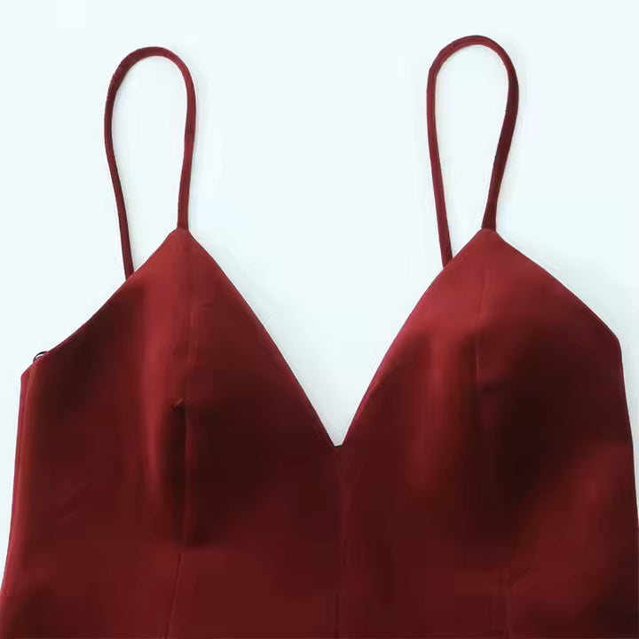 Chesney Ruby Deep V Colar Mini Dress