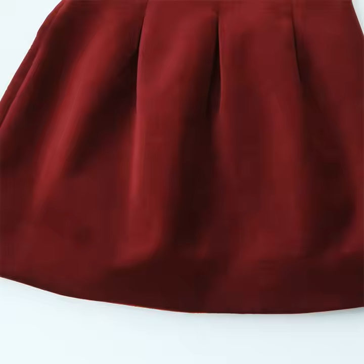 Chesney Ruby Deep V Colar Mini Dress