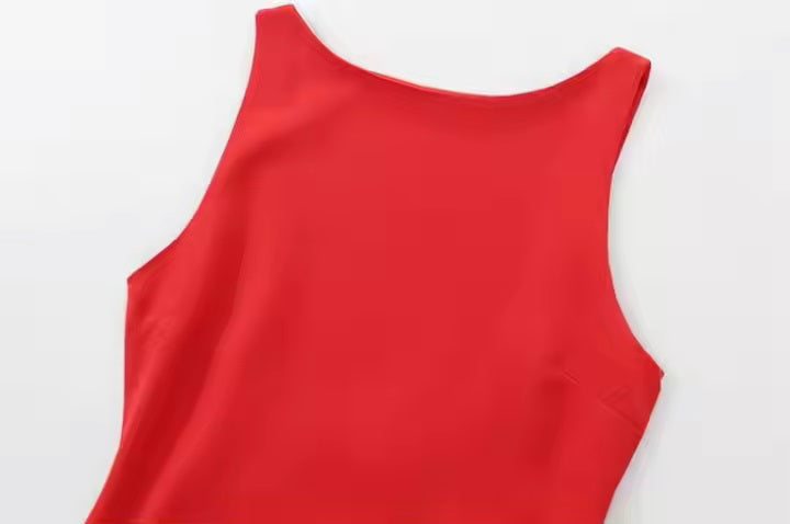 Aalto Very Red Layered Decorative Mini Dress