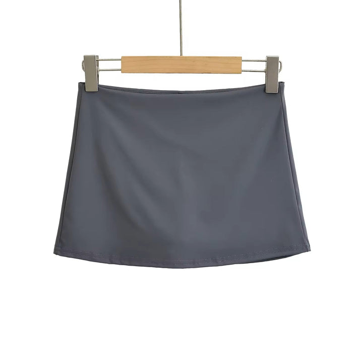 Huxley Gray Zipper Fly Mini Skort