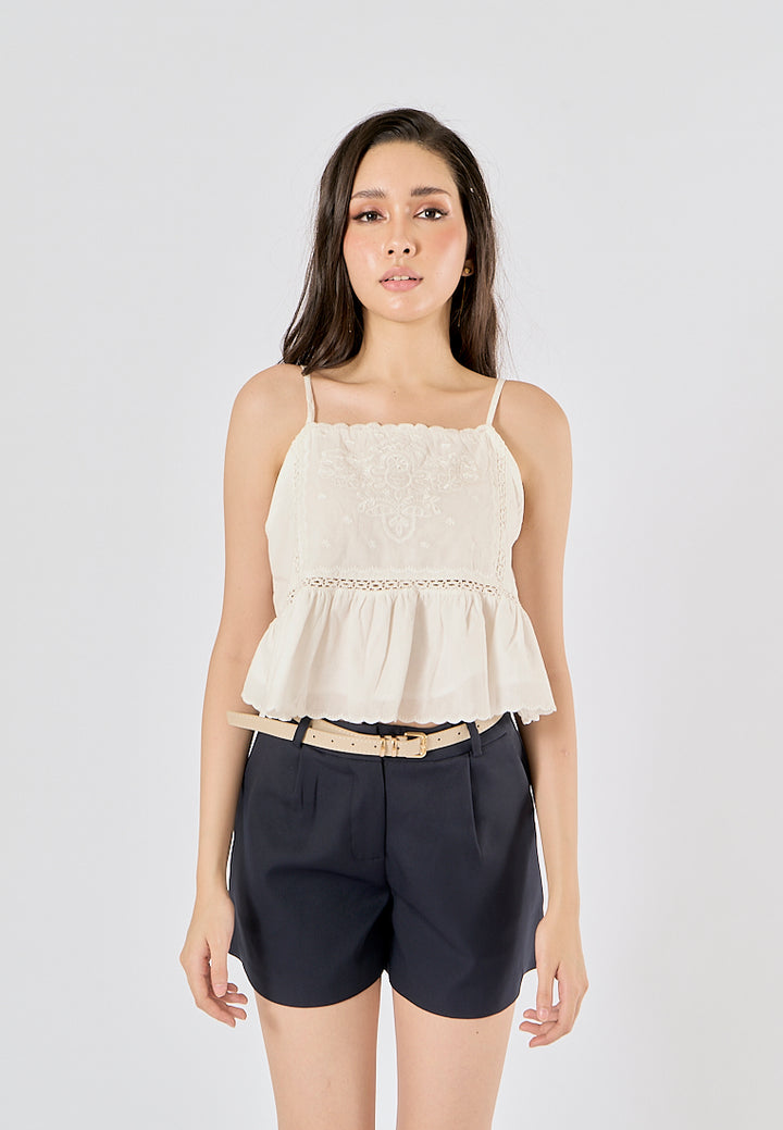 Viserra Blue Zipper Fly Sashes Shorts