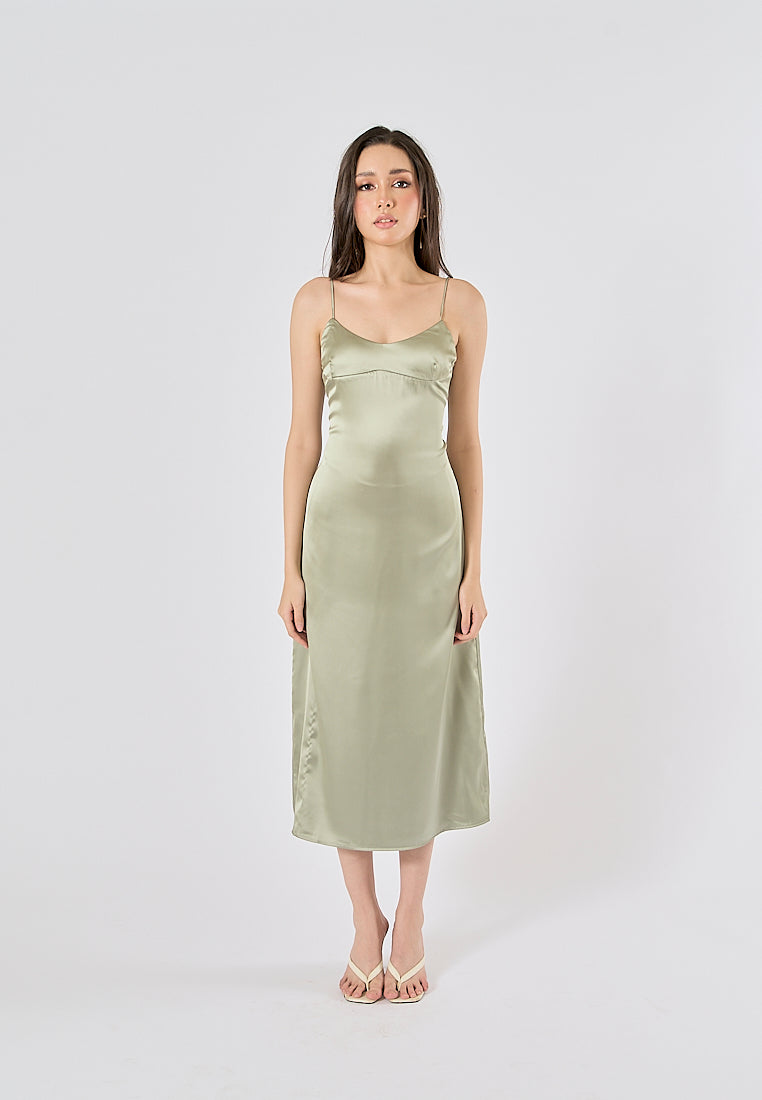Cozbi Green Midi Dress
