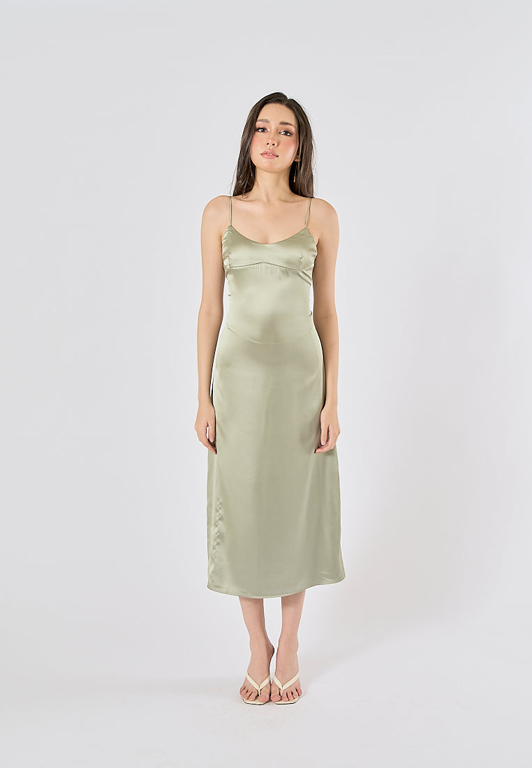 Cozbi Green Midi Dress