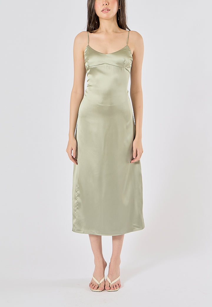 Cozbi Green Midi Dress
