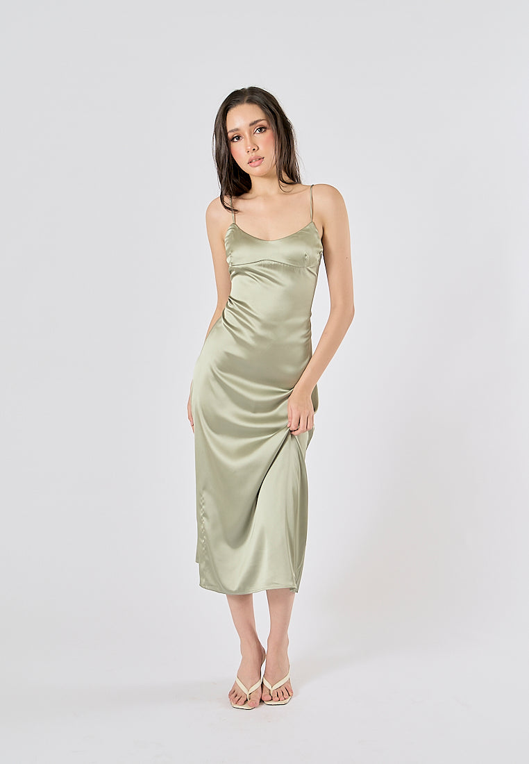 Cozbi Green Midi Dress