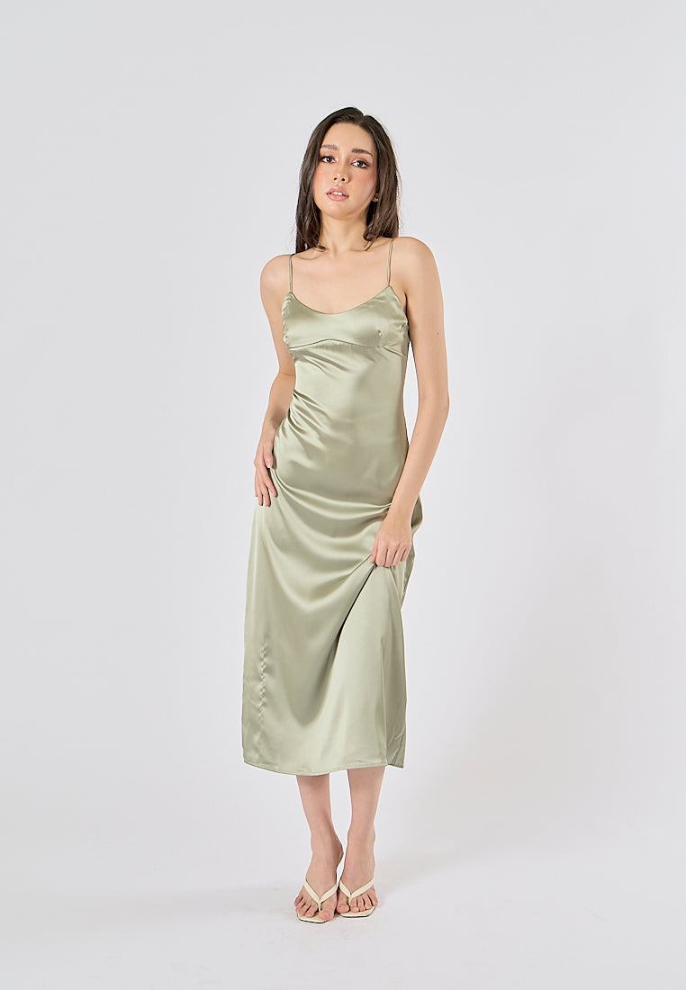 Cozbi Green Midi Dress