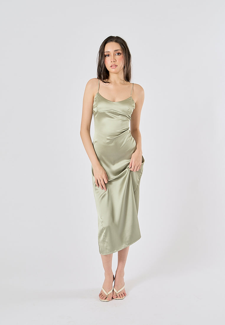 Cozbi Green Midi Dress