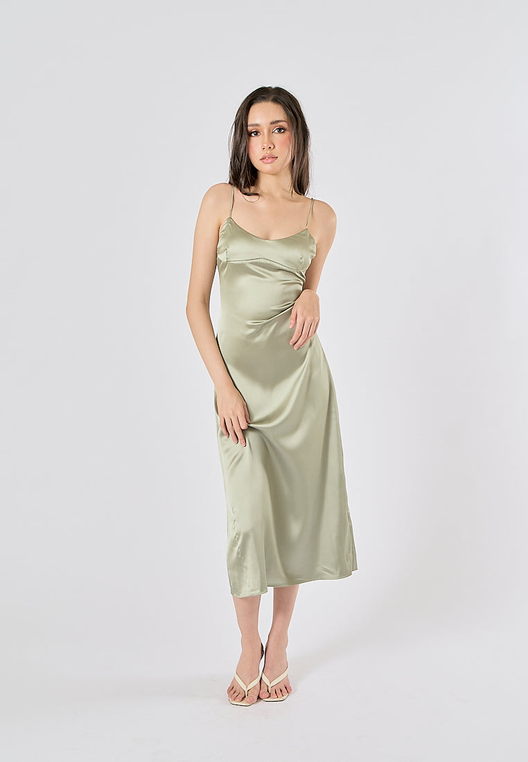 Cozbi Green Midi Dress