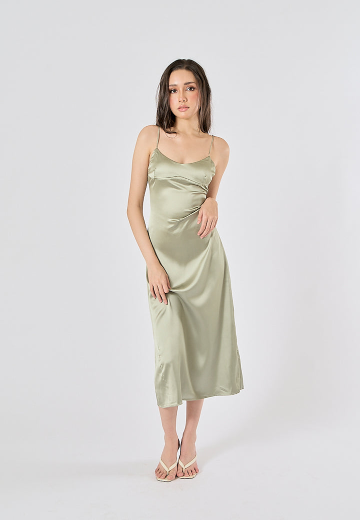 Cozbi Green Midi Dress