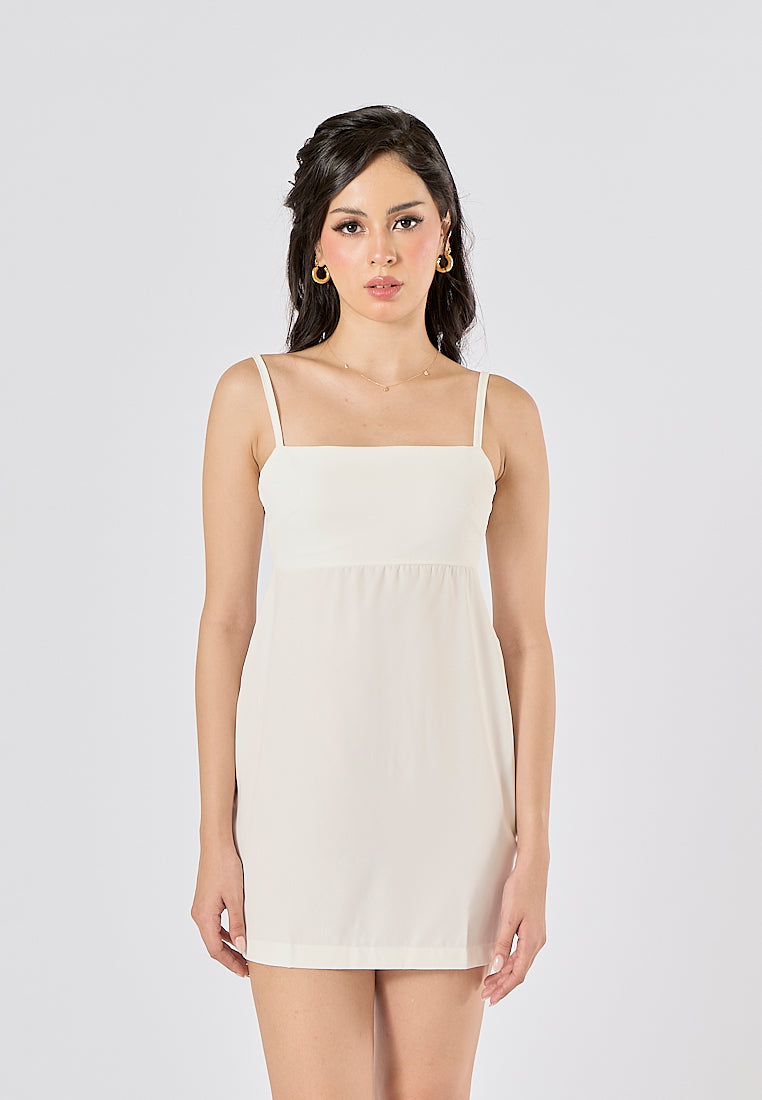 Mayari White Bustier with Slit Mini dress