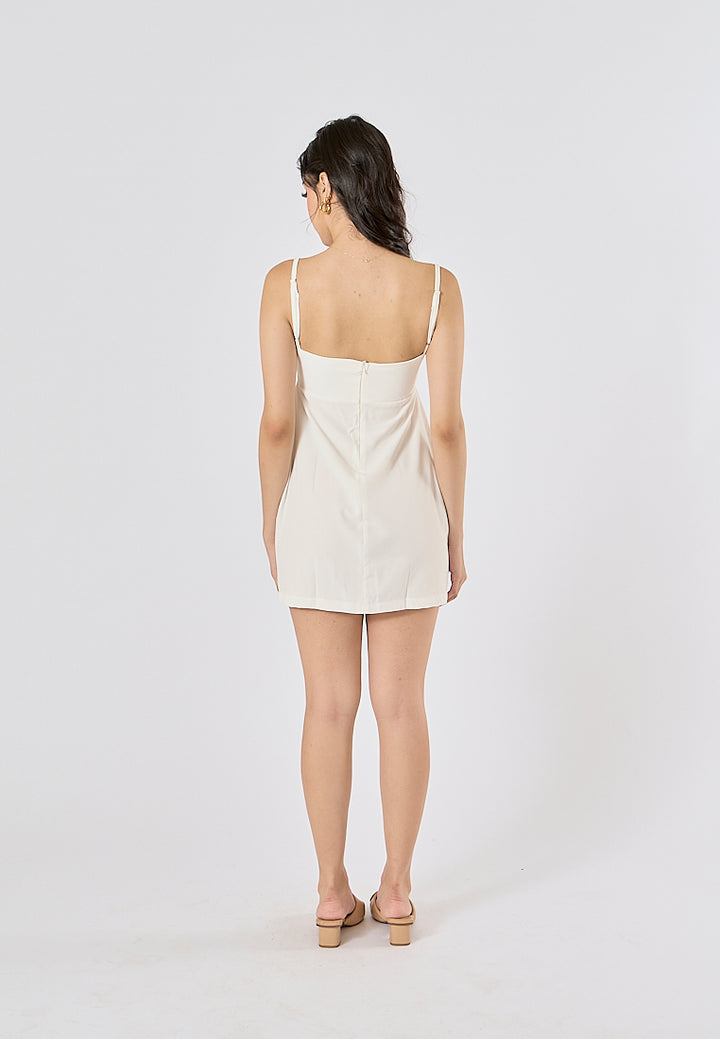 Mayari White Bustier with Slit Mini dress