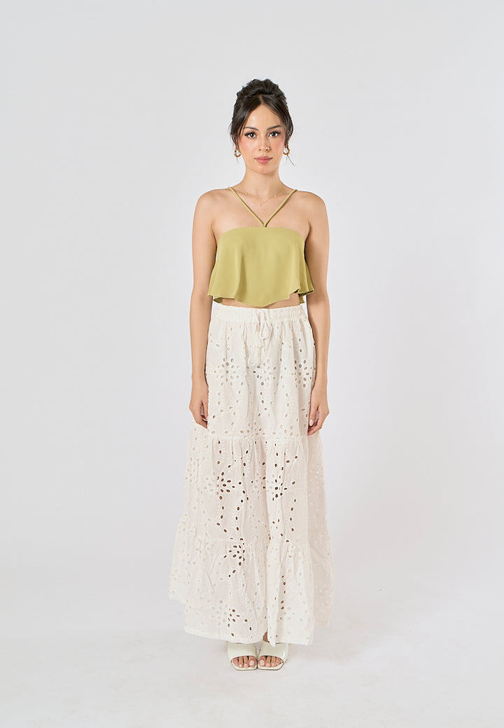 Lumina Lime Green Halter Top