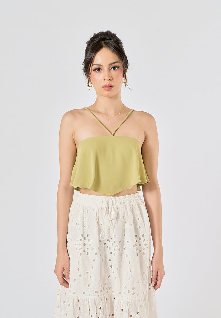 Lumina Lime Green Halter Top