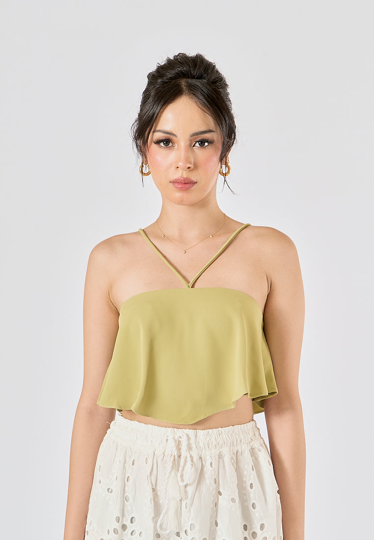 Lumina Lime Green Halter Top