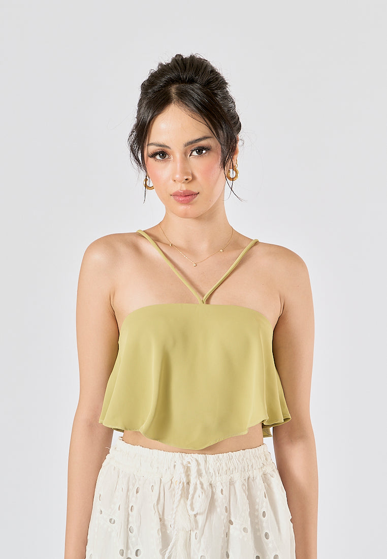 Lumina Lime Green Halter Top