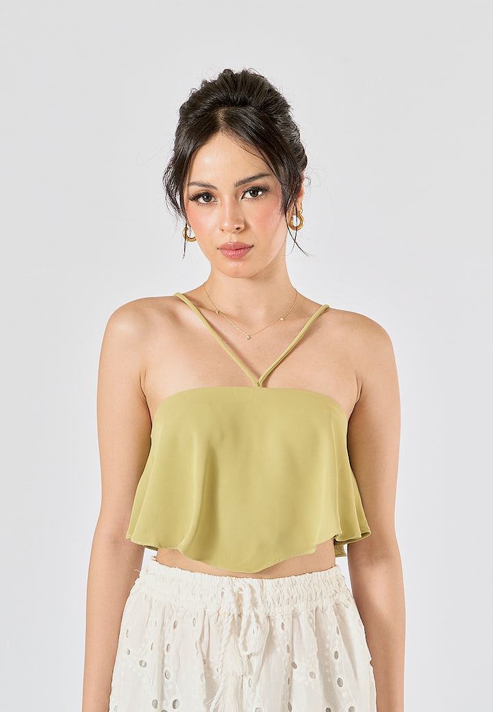 Lumina Lime Green Halter Top