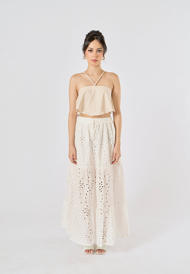 Lumina Off White Halter Top