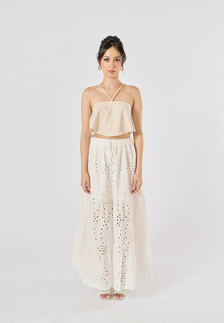 Lumina Off White Halter Top