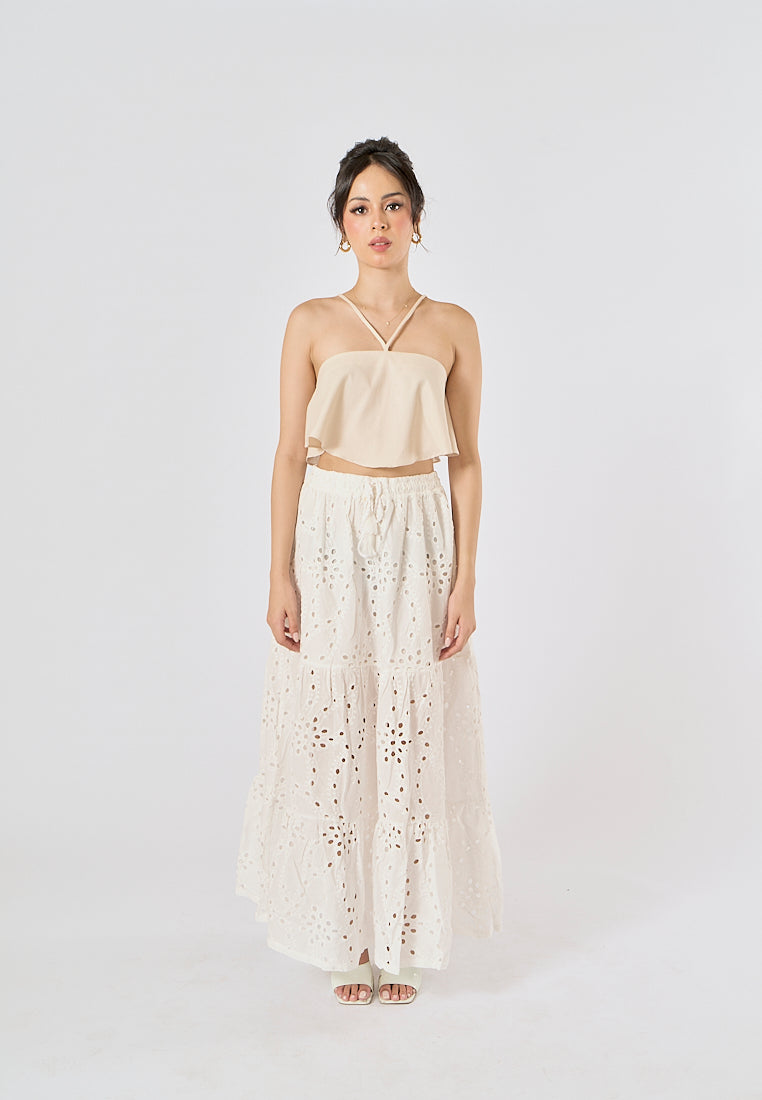 Lumina Off White Halter Top