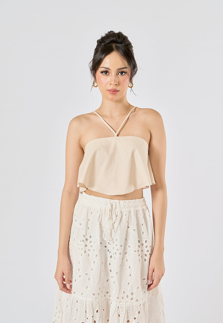 Lumina Off White Halter Top