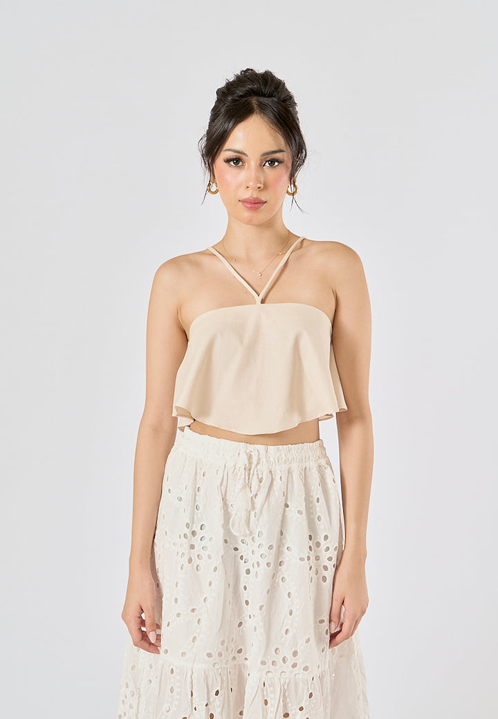 Lumina Off White Halter Top