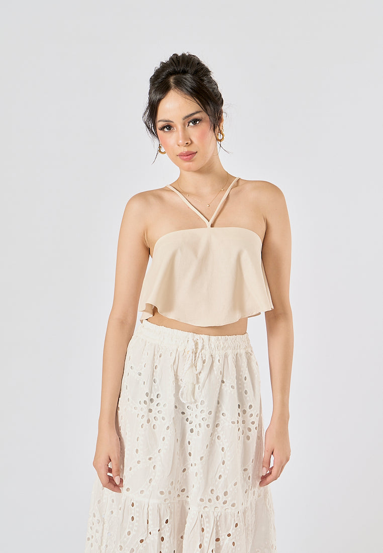 Lumina Off White Halter Top