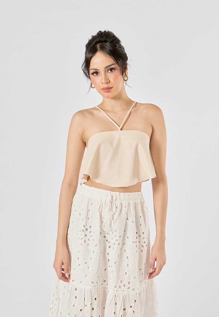 Lumina Off White Halter Top