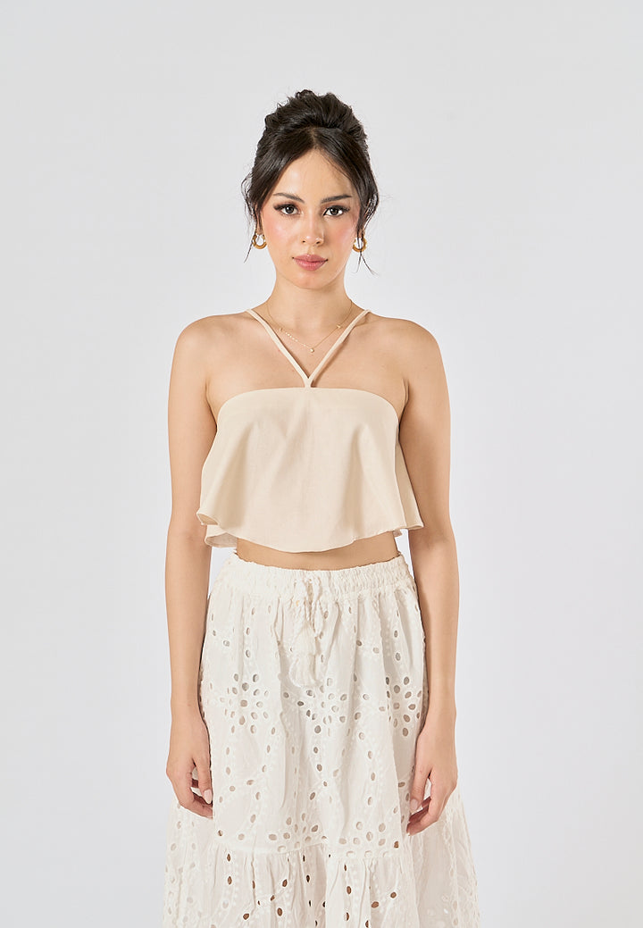 Lumina Off White Halter Top
