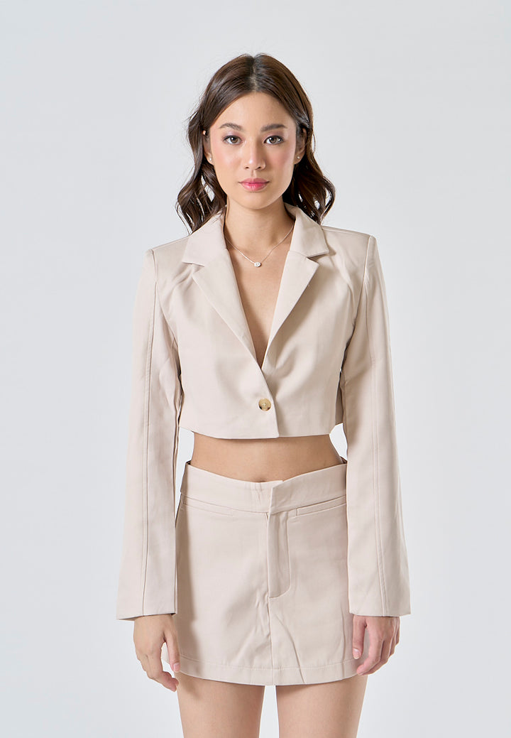 Vito Cream Outwear High Waist Skort