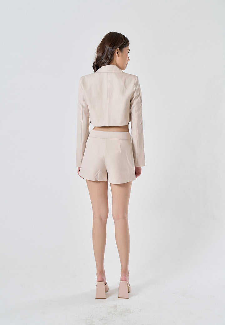 Vito Cream Outwear High Waist Skort