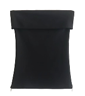 Zain Black Folded Neckline Side Zippers Tube Top