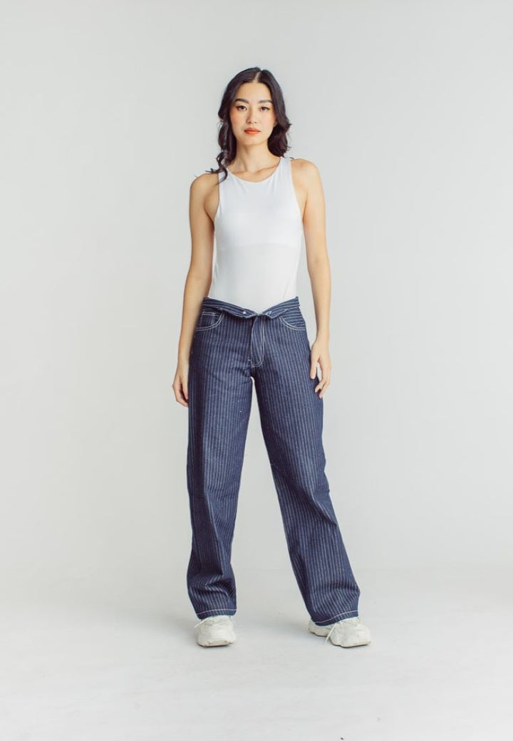 Barba White Round Neck Sleeveless Bodysuit