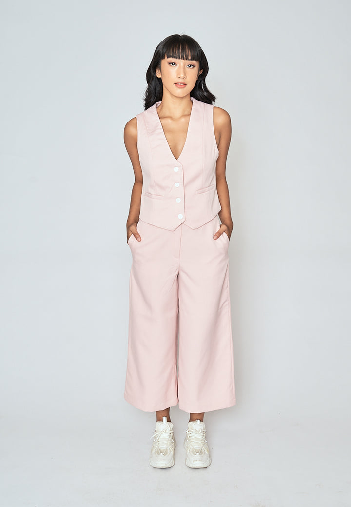 Will Blush Pink High Waist Wide Leg Trouser