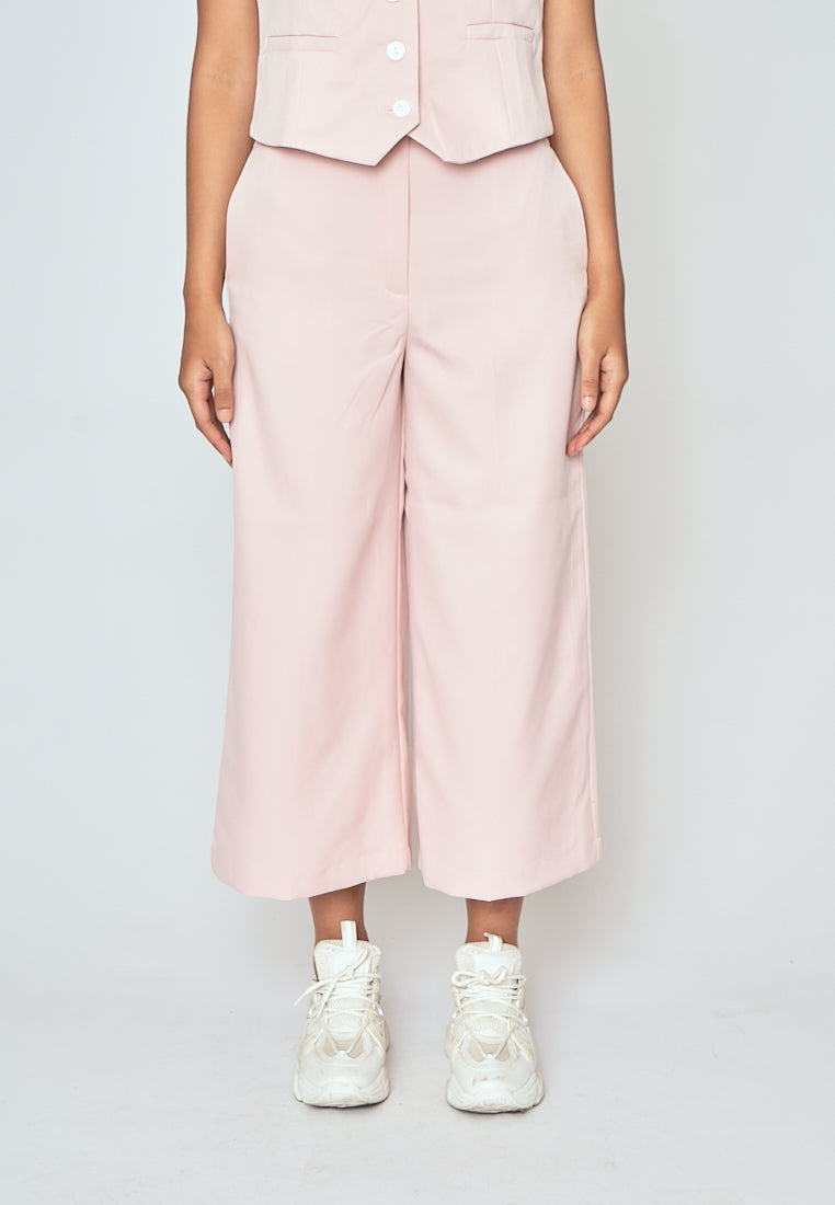 Will Blush Pink High Waist Wide Leg Trouser