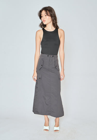 Barba Black Round Neck Sleeveless Bodysuit