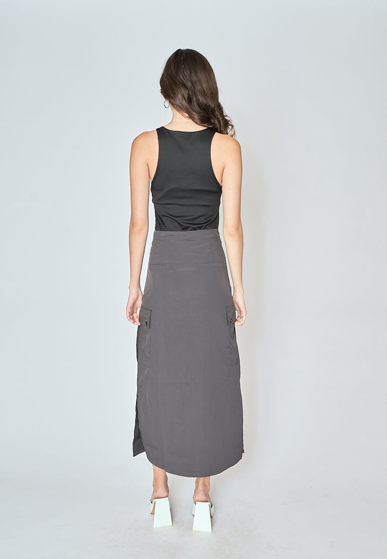 Barba Black Round Neck Sleeveless Bodysuit