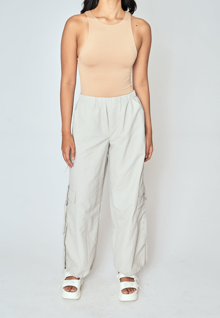 Barba Nude Round Neck Sleeveless Bodysuit