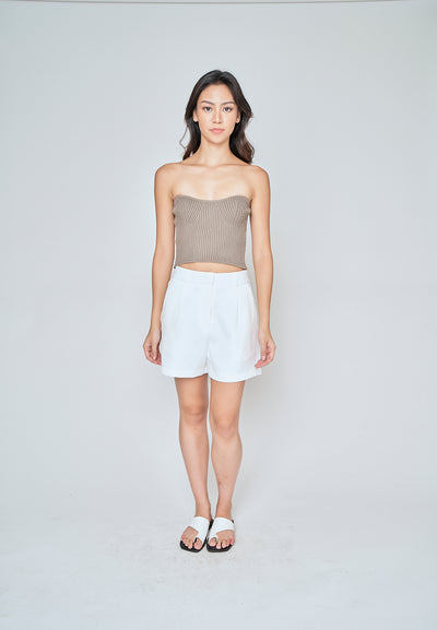 Leibniz Sage Knitted Basic Tube Top