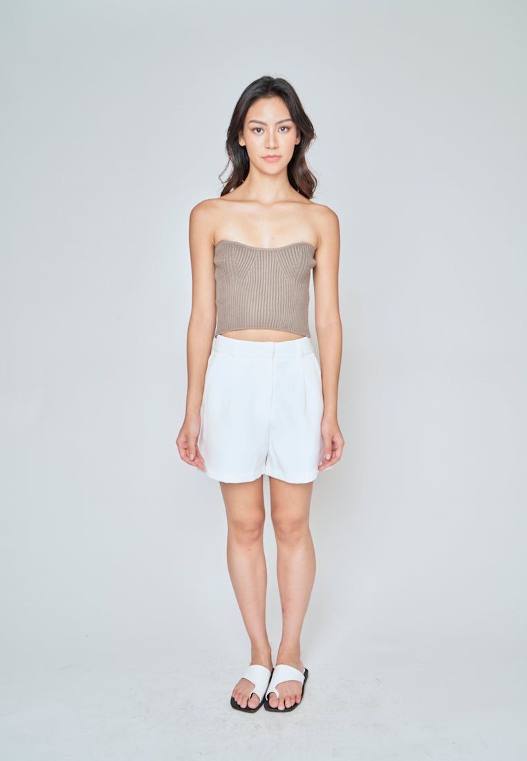 Leibniz Sage Knitted Basic Tube Top
