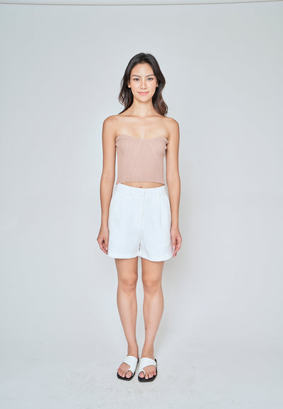 Leibniz Khaki Knitted Basic Tube Top