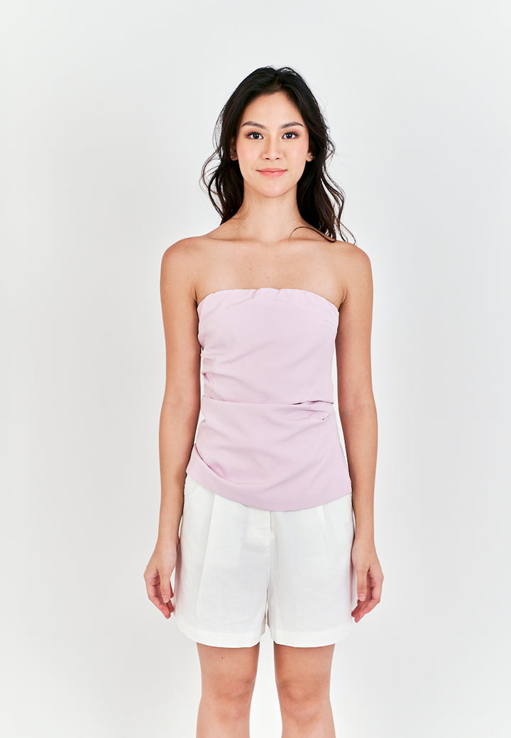 Daina Pink Ruch Sides Tube Top