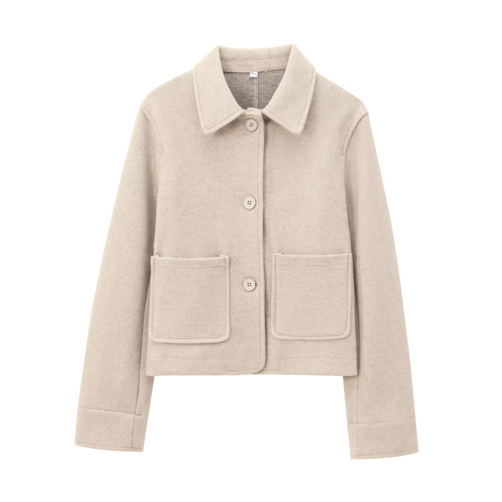 Declan Khaki Turn Down Collar Single Breasted Front Pockets Casual Jacket
