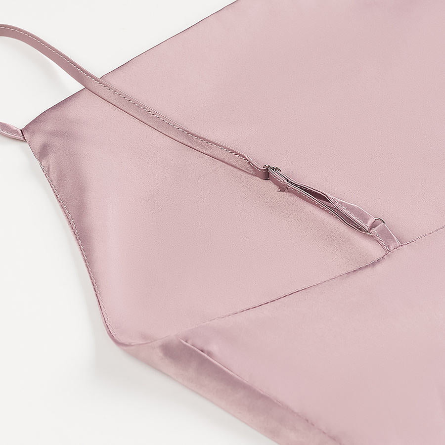 Keegan Pink Cowl Neck Satin Sleeveless Mini Dress