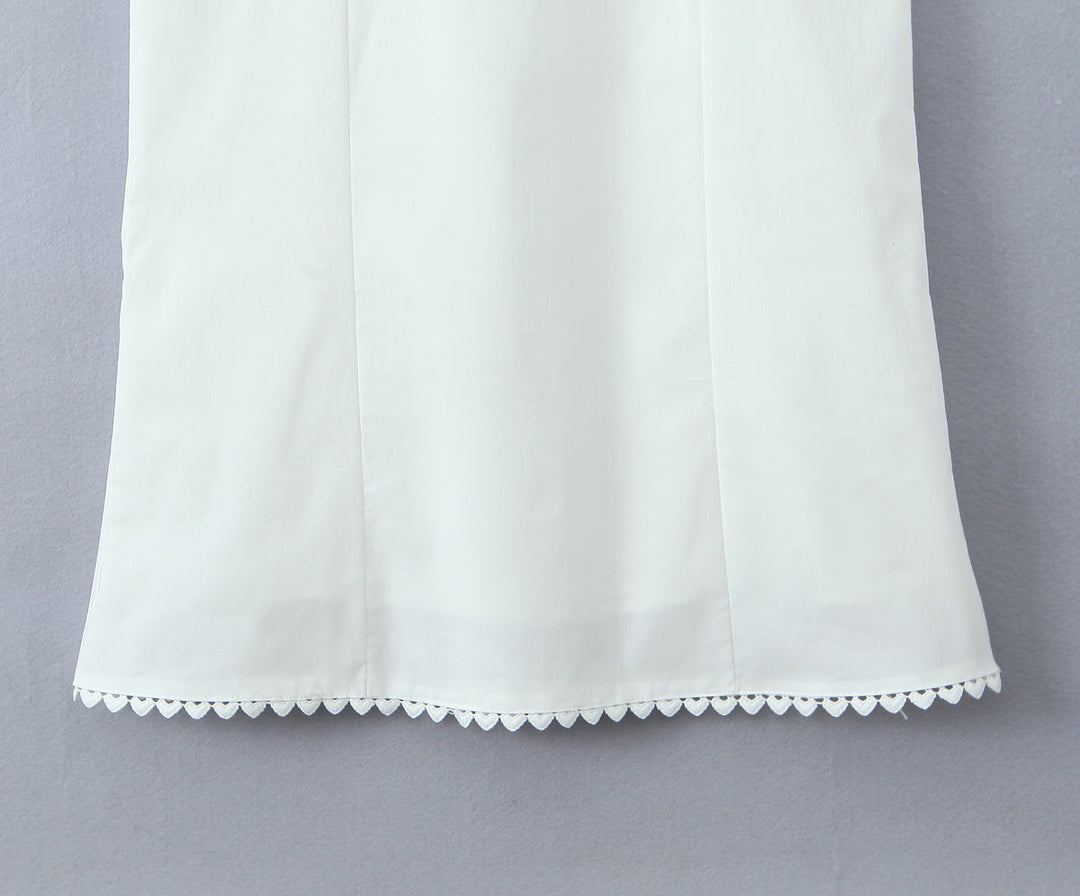Beckett White Shoulder Strap Lace Up Maxi Dress