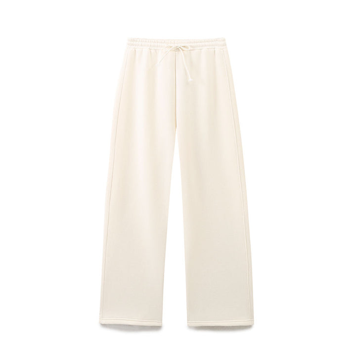 Ryker Beige Drawstring Waist  Long Pants Trouser